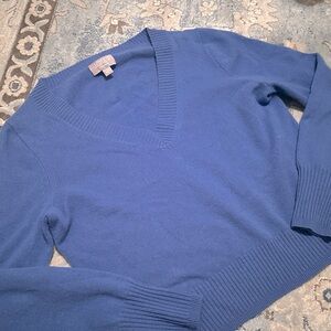 J Crew Cashmere Shrunken V-Neck Sweater